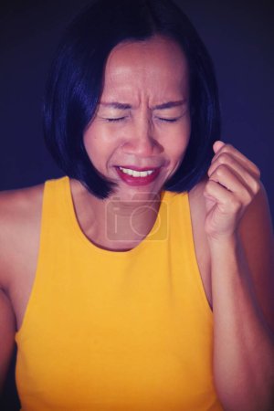 Photo for A Tearful Attractive Diverse Female Isolated - Royalty Free Image