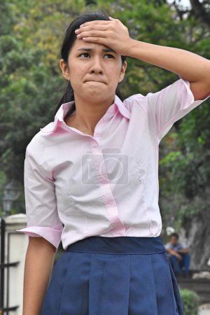 Foto de Diverse Youth And Stress Wearing Pink Shirt At Park - Imagen libre de derechos