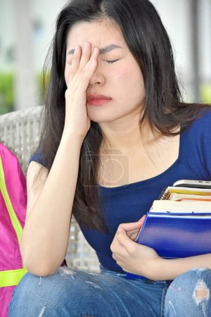 Photo for A Youthful Female Student Under Stress - Royalty Free Image