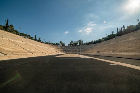 Photo for Panathenaic Stadium, known as Kalimarmaro, Athens in Greece - Royalty Free Image