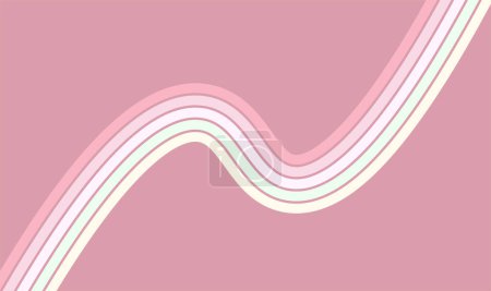Illustration for Abstract background of rainbow Wavy Line design pink shades. Vector pattern ready to use for cloth, textile. Vector illustration - Royalty Free Image