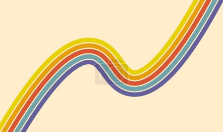Abstrakter Hintergrund des Regenbogens Wavy Line Designs Vektormuster gebrauchsfertig für Tuch, Textil, Wrap und andere. . Vektorillustration