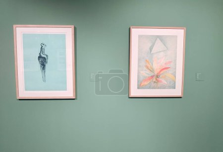 Photo for Malaga, Spain-Octuber 2022. Picasso Museum in Malaga province. You can see detail of cubism art. - Royalty Free Image