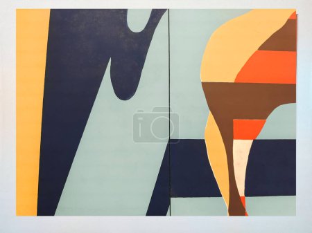 Photo for Malaga, Spain-Octuber 2022. Picasso Museum in Malaga province. You can see detail of cubism art. - Royalty Free Image