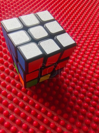 Photo for Rubik's cube in various positions - Royalty Free Image