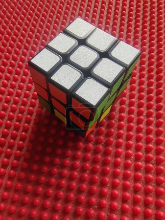 Photo for Rubik's cube in various positions - Royalty Free Image
