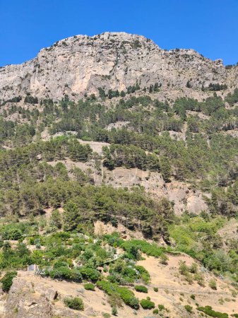 Montagnes dans la vallée de Cazorla par une journée ensoleillée