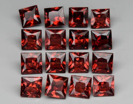 Photo for Natural red garnet gem on background - Royalty Free Image