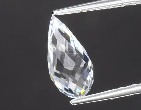 Photo for Natural white topaz gem on background - Royalty Free Image