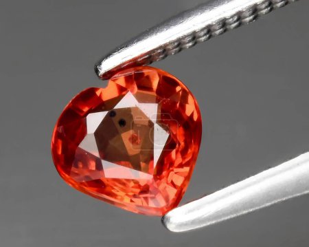 Foto de Arce natural gema de zafiro rojo en el fondo - Imagen libre de derechos