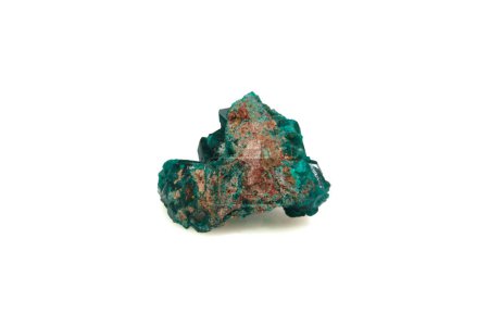 Photo for Natural green dioptase rough gem on background - Royalty Free Image