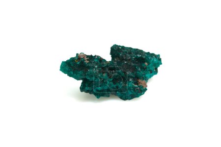Photo for Natural green dioptase rough gem on background - Royalty Free Image