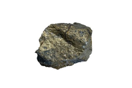 natural chalcopyrite gem stone on white background