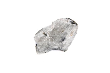 natural moonstone rough gem stone on white background