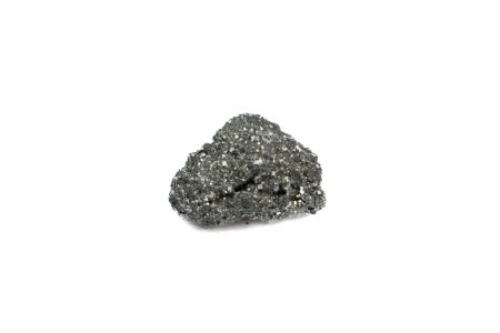 natural pyrite rough gem stone on white background