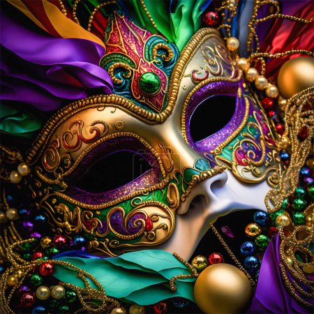 Foto de Máscara de glamour adornada con Mardi gras - Imagen libre de derechos