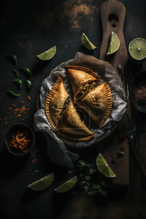 Téléchargez les photos : Laissez-vous tenter par les saveurs riches de l'Amérique latine avec notre collection de photographies culinaires Empanadas. Des images alléchantes mettent en valeur les styles traditionnels, de street food et gastronomiques de ce plat bien-aimé. - en image libre de droit