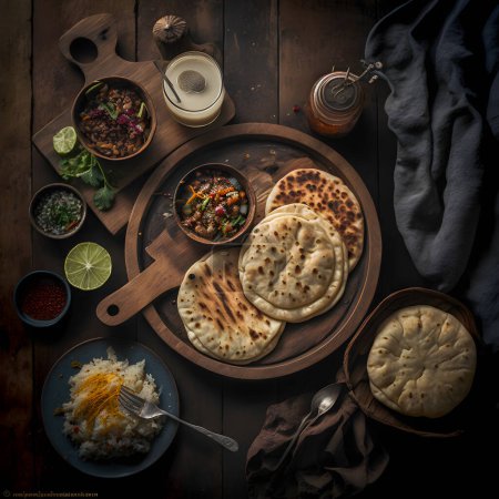 Photo for Delicious flavors of Latin America with our Pupusas food photography collection. High-quality images showcase this traditional street food in all its glory, from classic recipes to gourmet variations. - Royalty Free Image