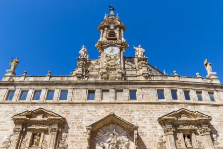 Facade of the Santos Juanes church in Valencia, Spain