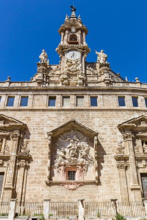 Facade of the Santos Juanes church in Valencia, Spain