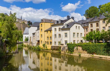 Houses at the Alzette river in Grund, Luxembourg city