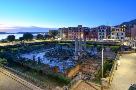 Photo for The ruins of an important temple of ancient Rome in Pozzuoli, a town in Campania region, Italy. - Royalty Free Image