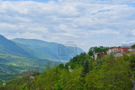 Photo for View of the characteristic countryside of the province of Avellino, Italy. - Royalty Free Image