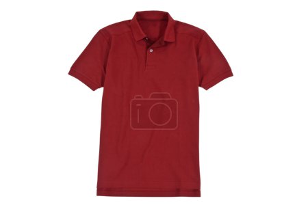 Red polo isolated on white