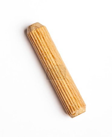Wooden dowel isalated on white background