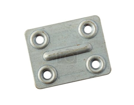 Sturdy square flat connectors, with four sturdy steel connection holes. Connecting plate for plates, panels, work surfaces, countertops and much more