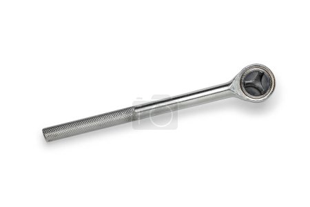 Multi purpose combination iron socket wrench isolated on white background
