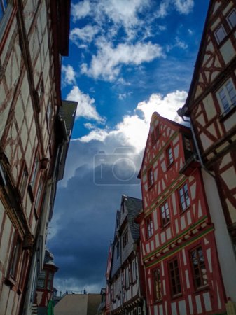 Historical half-timbered buildings in the old town of Limburg