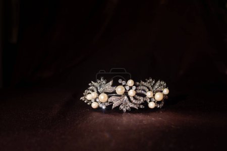 Photo for Luxury pearl accessory. Tiara, diadem - Royalty Free Image
