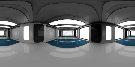3D-Darstellung. Futuristisches Panorama-HDRI