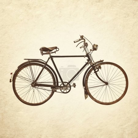 Foto de Imagen tonificada sepia de una bicicleta envejecida vintage - Imagen libre de derechos