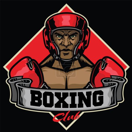 Téléchargez les photos : Badge club de boxe Style Vintage - en image libre de droit