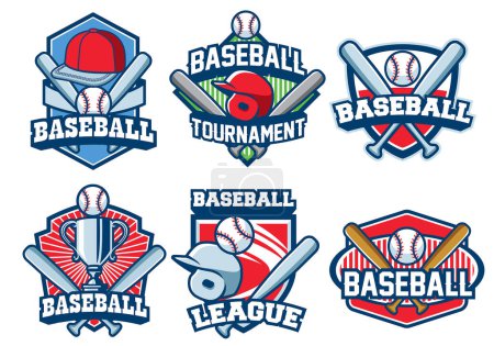 Illustration for Baseball badge design set - Royalty Free Image