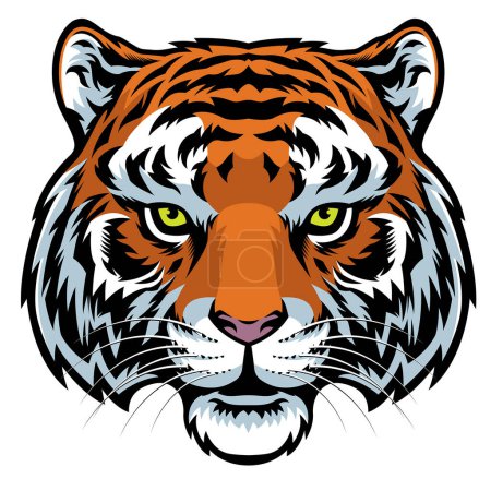 Illustration for Drawing vector of tiger head - Royalty Free Image