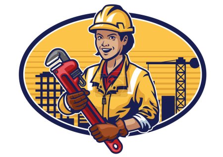 Illustration for Construction woman worker design - Royalty Free Image