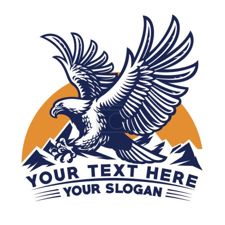 Illustration for Vector of flying eagle logo design - Royalty Free Image