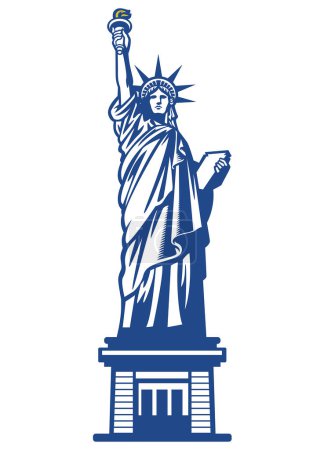 Illustration for Vector of American liberty statue - Royalty Free Image