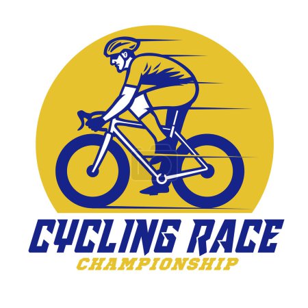 roadbike cycling race championship event badge design