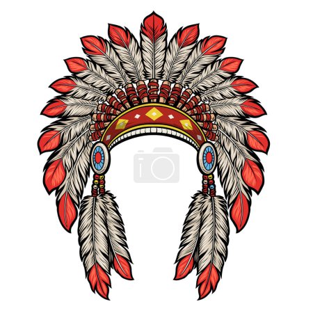 vestido de cabeza indio nativo americano