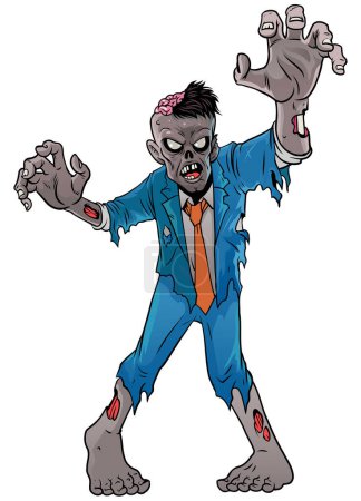 Illustration for Cartoon zombie of halloween - Royalty Free Image