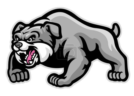 vector mascot of muscle bulldog