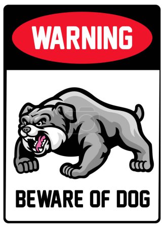 Warnschild vor dem Hund