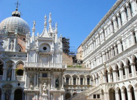 View of Doge's Palace on a sunny day. Venice. Italy.