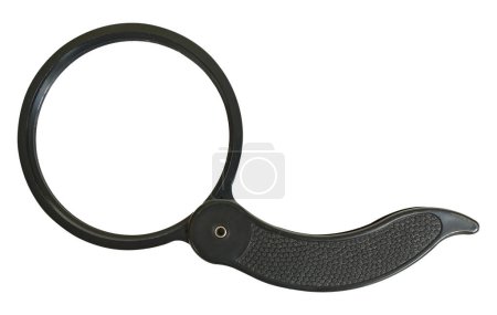 Photo for Magnifying glass with curved handle isolated on white background - Royalty Free Image