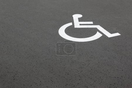 Photo for Designation of parking spaces for disabled people - Royalty Free Image