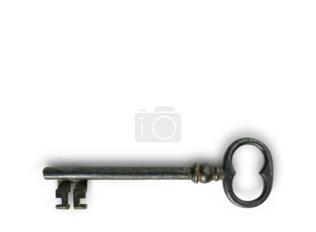 Photo for Vintage key on white background - Royalty Free Image